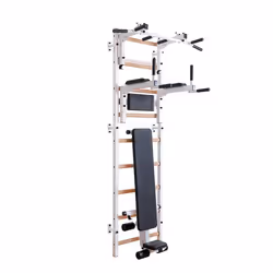 BenchK -733W, 150 kg, Mur, Noir, Blanc, Polyuréthane (PU), Acier, Bois, 670 mm, 2400 mm