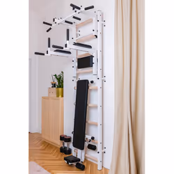 BenchK BENCHK-733W barre de traction avec extenseurs 150 kg Noir, Blanc Mur