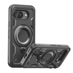 Coque MagSafe - Google - Pixel 9a - Antichoc - Noir - Support Anneau Rétractable
