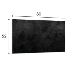 Plaque De Protection En Verre Pour Poêle 80x52 Noir