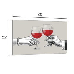 Plaque De Protection En Verre Pour Poêle 80x52 Wine