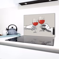 Plaque De Protection En Verre Pour Poêle 80x52 Wine - Vue supplémentaire 2