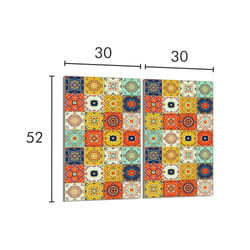 Plaque De Protection En Verre Pour Poêle 2x30x52 Mosaïque