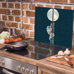 Plaque De Protection En Verre Pour Le Poêle 2x30x52 Moon - Vue supplémentaire 2