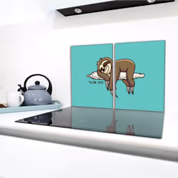 Plaque De Protection En Verre Pour Le Poêle 2x40x52 Sloth - Vue supplémentaire 2