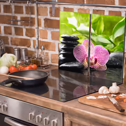 Plaque De Protection En Verre Pour Poêle 2x30x52 Orchidea - Vue supplémentaire 2