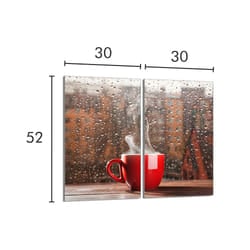 Plaque De Protection En Verre Pour La Cuisinière 2x30x52 Café