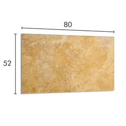 Plaque De Protection De Poêle En Verre 80x52 Ardoise