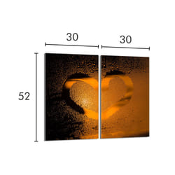 Plaque De Protection En Verre Pour Poêle 2x30x52 Coeur