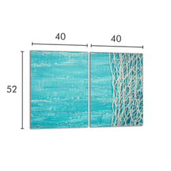 Plaque De Protection En Verre Pour Poêle 2x40x52 Turquoise