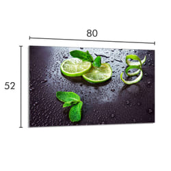 Plaque De Protection En Verre Pour Poêle 80x52 Citron Vert
