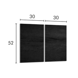 Plaque De Protection En Verre Pour Poêle 2x30x52 Noir