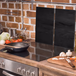 Plaque De Protection En Verre Pour Poêle 2x30x52 Noir - Vue supplémentaire 2