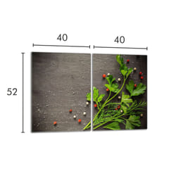 Plaque De Protection En Verre Pour Poêle 2x40x52 Pepper