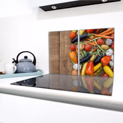 Plaque De Protection En Verre Pour La Cuisinière 2x40x52 Légumes - Vue supplémentaire 2