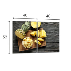 Protection De Plaque De Cuisson En Verre 2x40x52 Ananas