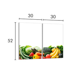 Plaque De Protection En Verre Pour La Cuisinière 2x30x52 Légumes