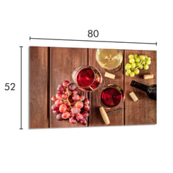 Plaque De Protection En Verre Pour Poêle 80x52 Wine