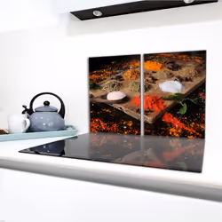 Plaque De Protection En Verre Pour La Cuisinière 2x40x52 Épices - Vue supplémentaire 2