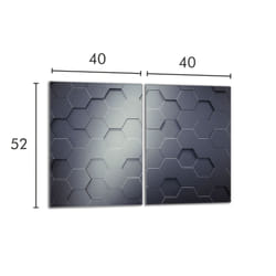 Plaque De Protection En Verre Pour Le Poêle 2x40x52 Motif