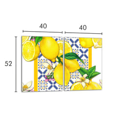 Protection De Cuisinière En Verre 2x40x52 Citrons