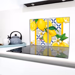 Protection De Cuisinière En Verre 2x40x52 Citrons - Vue supplémentaire 2