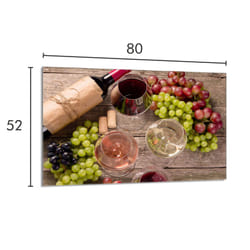 Plaque De Protection En Verre Pour Poêle 80x52 Wine