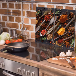 Plaque De Protection En Verre Pour La Cuisinière 2x30x52 Épices - Vue supplémentaire 2