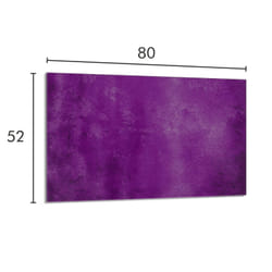 Plaque De Protection En Verre Pour Poêle 80x52 Violet