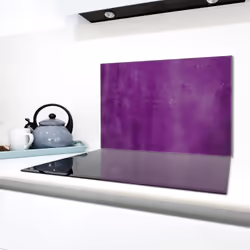 Plaque De Protection En Verre Pour Poêle 80x52 Violet - Vue supplémentaire 2