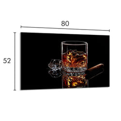 Protection De Cuisinière En Verre 80x52 Whisky