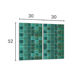 Plaque De Protection En Verre Pour Poêle 2x30x52 Vert