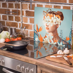 Plaque De Protection En Verre Pour Le Poêle 60x52 Femme - Vue supplémentaire 2