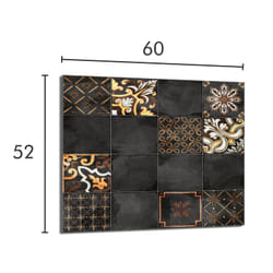 Plaque De Protection En Verre Pour Poêle 60x52 Mosaïque