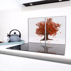 Plaque De Protection En Verre Pour Poêle 2x40x52 Tree - Vue supplémentaire 2