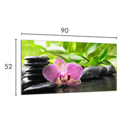 Plaque De Protection En Verre Pour Poêle 90x52 Orchidea