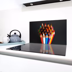 Plaque De Protection En Verre Pour Poêle 90x52 Coloré - Vue supplémentaire 2