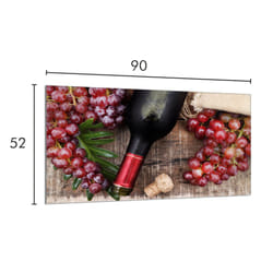 Protection De Cuisinière En Verre 90x52 Vin