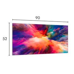 Plaque De Protection En Verre Pour Poêle 90x52 Coloré