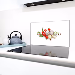 Plaque De Protection En Verre Pour La Cuisinière 90x52 Légumes - Vue supplémentaire 2