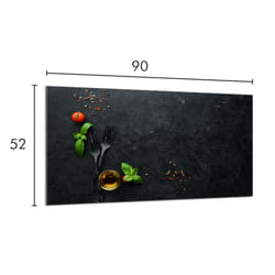 Plaque De Protection De Poêle En Verre 90x52 Ardoise