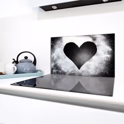 Protection De Plaque De Cuisson En Verre 90x52 Cœur - Vue supplémentaire 2