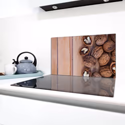 Protection De Plaque De Cuisson En Verre 90x52 Noyer - Vue supplémentaire 2
