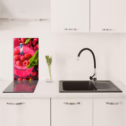 Planche À Découper En Verre 30x52 Framboises - Vue supplémentaire 2