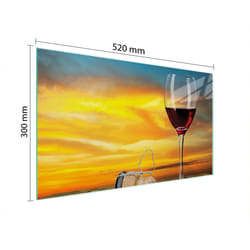 Planche À Découper En Verre 52x30 Vin
