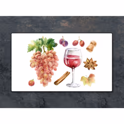 Planche À Découper En Verre 52x30 Vin - Vue supplémentaire 2