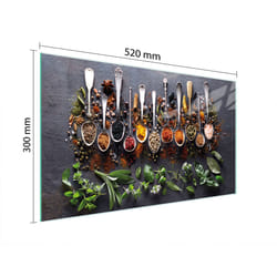 Planche À Découper En Verre 52x30 Épices