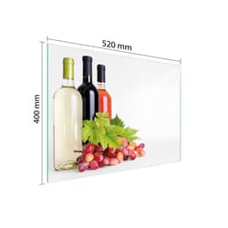 Planche À Découper En Verre 52x40 Vin