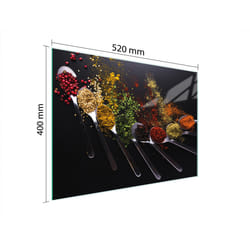 Planche À Découper En Verre 52x40 Épices