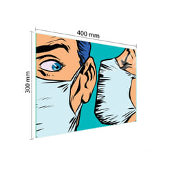 Planche À Découper En Verre 40x30 Masque